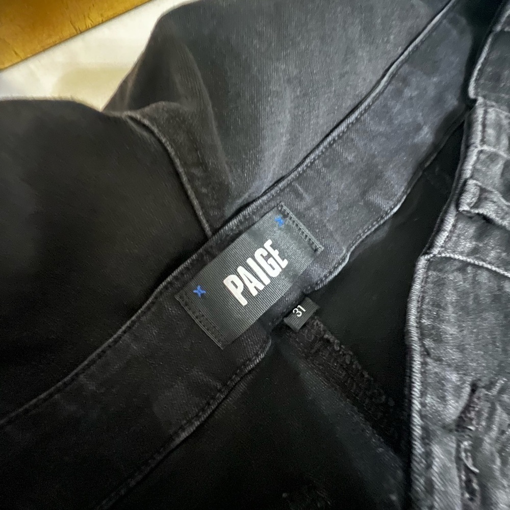 PAIGE Maisley Denim Black Joggers Sz 31 - Picture 9 of 10